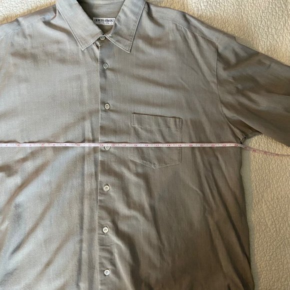 Giorgio Armani Le Collezioni Grey Men's Shirt in Sz XL EUC - Picture 8 of 14